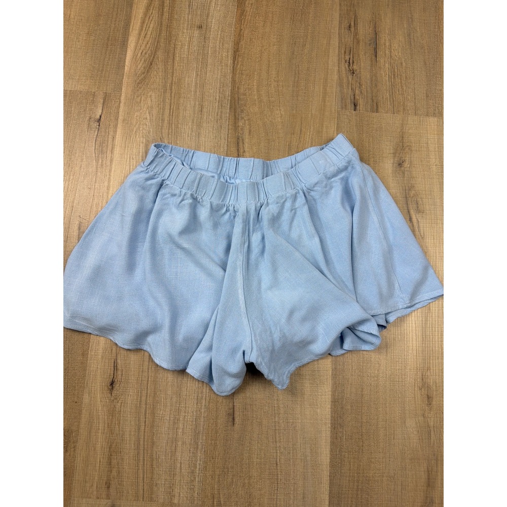Altar'd State Womens Light Blue Linen Blend Flowy Shorts Size M P71055-82
